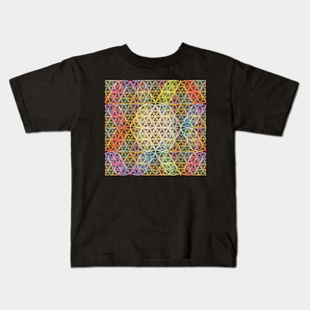 Colorful circles (dark background) Kids T-Shirt by bobdijkers